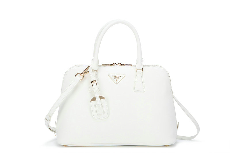 2014 Prada Saffiano Leather Two Handle Bag BL0816 white for sale - Click Image to Close
